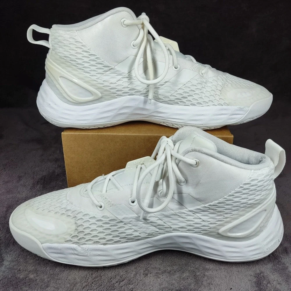 Adidas Exhibit A White Basketball Shoes Mens Size 10.5‎ H67748